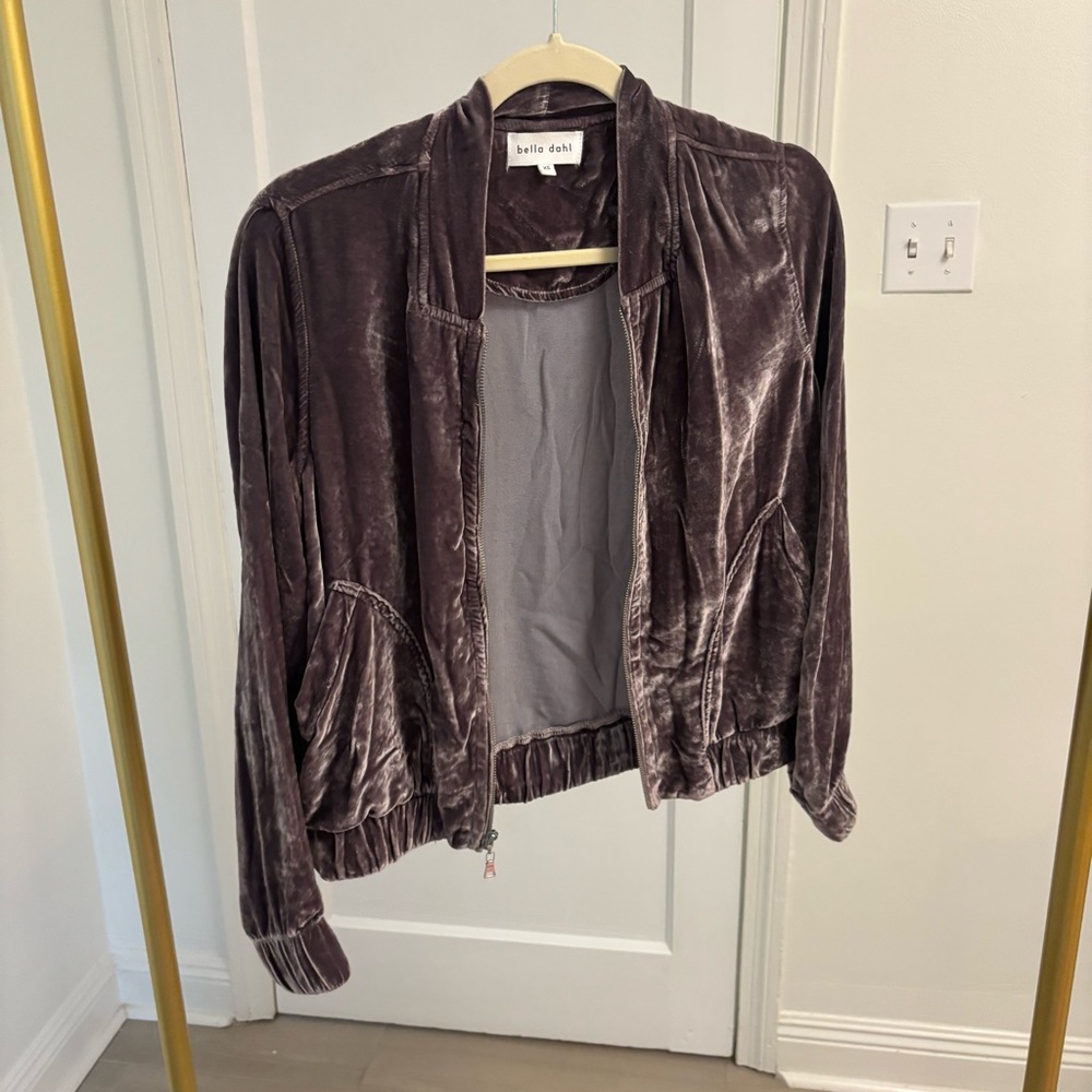 Bella Dahl Women's Velvet Blazer - Dark Purple